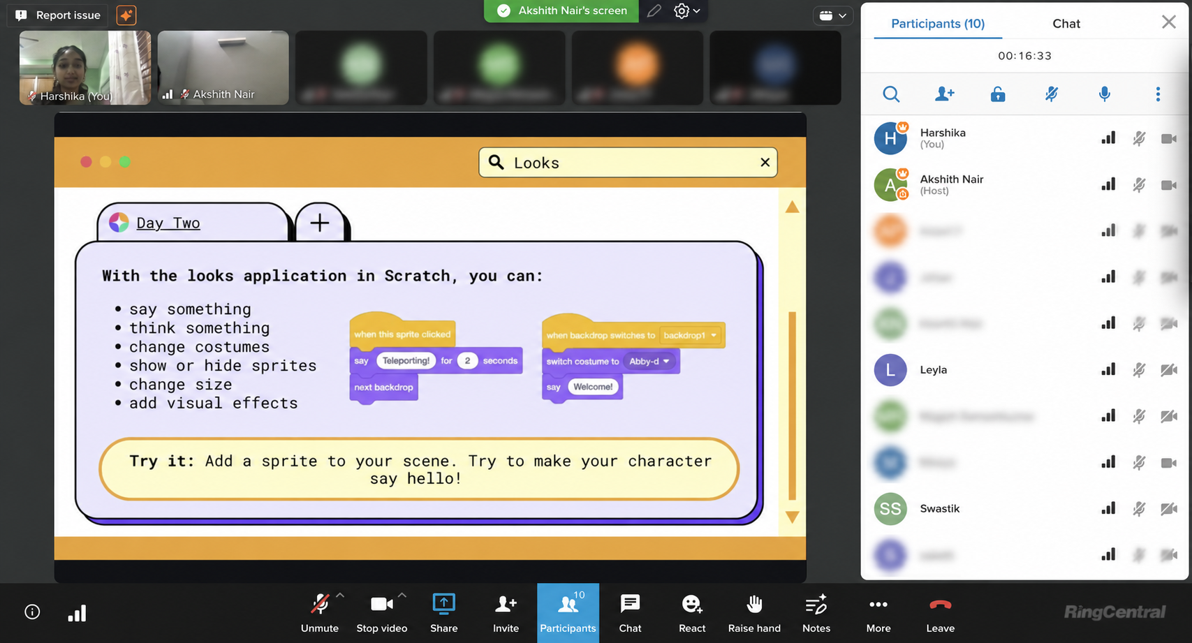 A Scratch game-design lesson during ProtoSpark Summer Coding Camp 2026